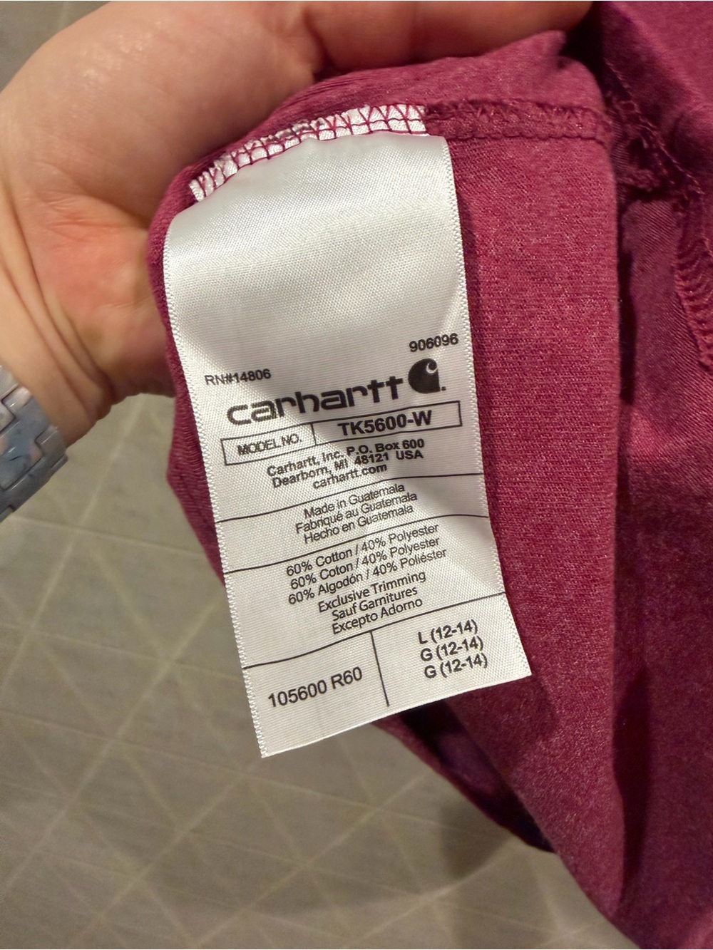 Carhartt Loose Fit Heavyweight Short Sleeve Graphic T-Shirt Womens Size L 12/14 - Picture 5 of 6